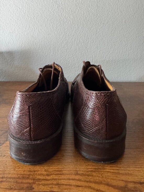 Susan Bennis Warren Edwards Lizard Split Toe Derby Shoes Italy UK 7.5 US 8.5 main image 6